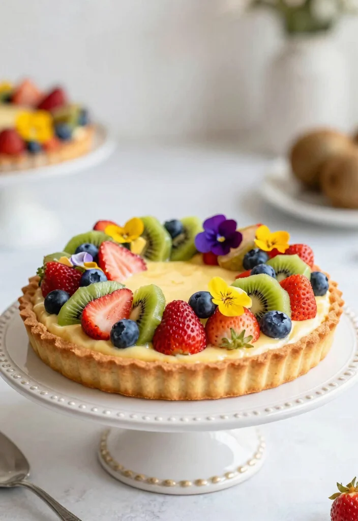 19 Wedding Dessert Table Ideas That Sweeten the Celebration - 8. Seasonal Fruit Tart 1