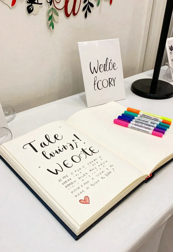 19 Wedding Entry Table Ideas That Make A Statement - 12. Interactive Guestbook 1