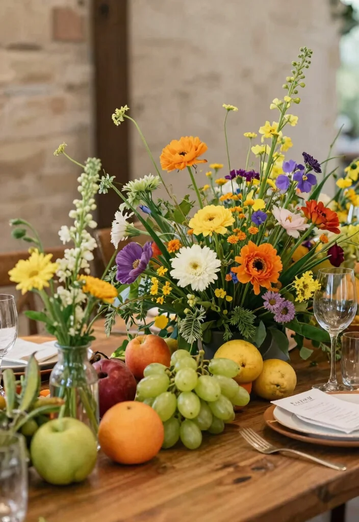 19 Wedding Entry Table Ideas That Make A Statement - 16. Seasonal Decor 1