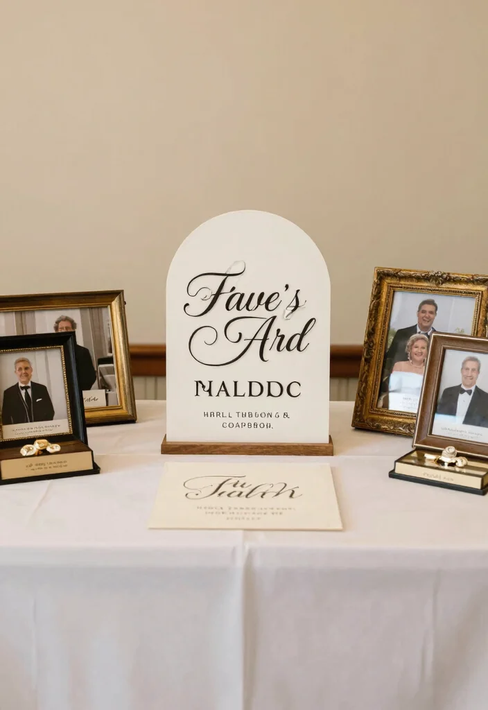 19 Wedding Entry Table Ideas That Make A Statement - 18. Personalized Touches 1