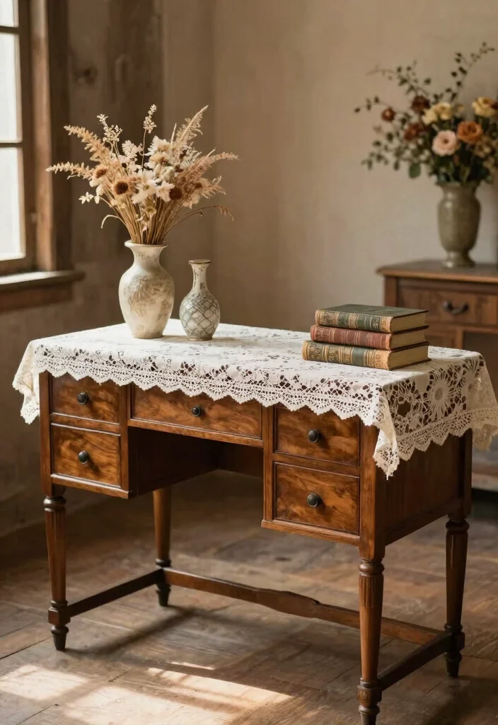 19 Wedding Entry Table Ideas That Make A Statement - 2. Vintage Chic 1