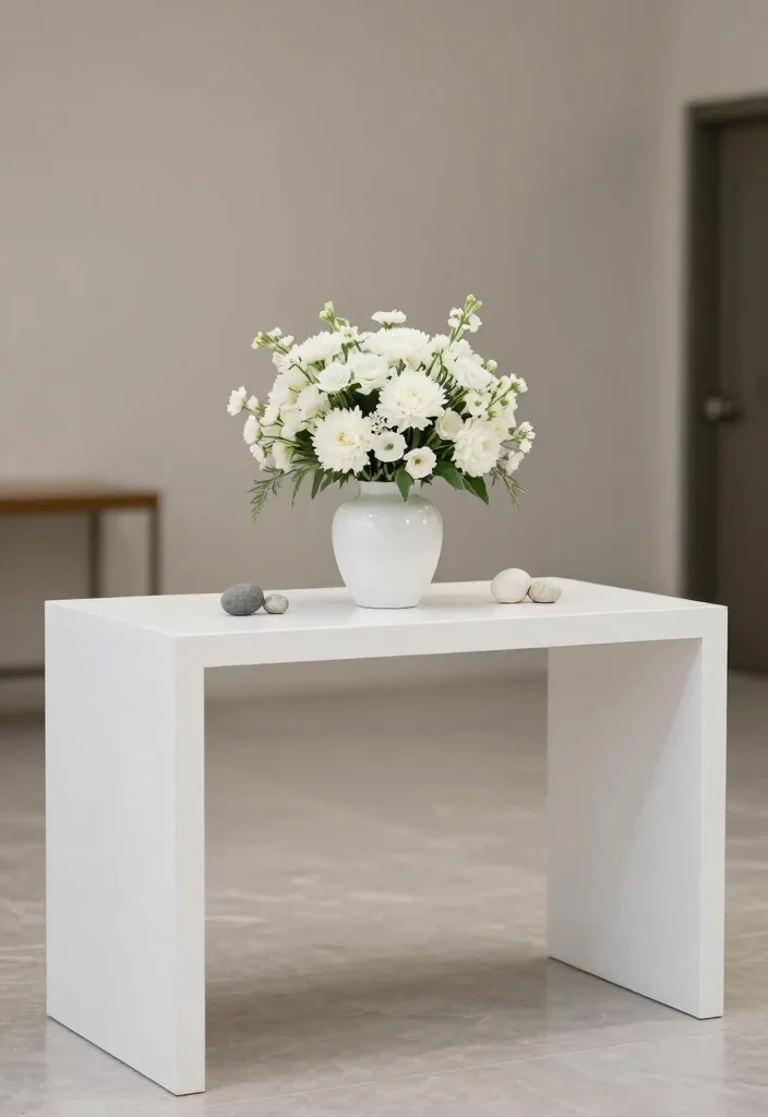 19 Wedding Entry Table Ideas That Make A Statement - 3. Minimalist Elegance 1