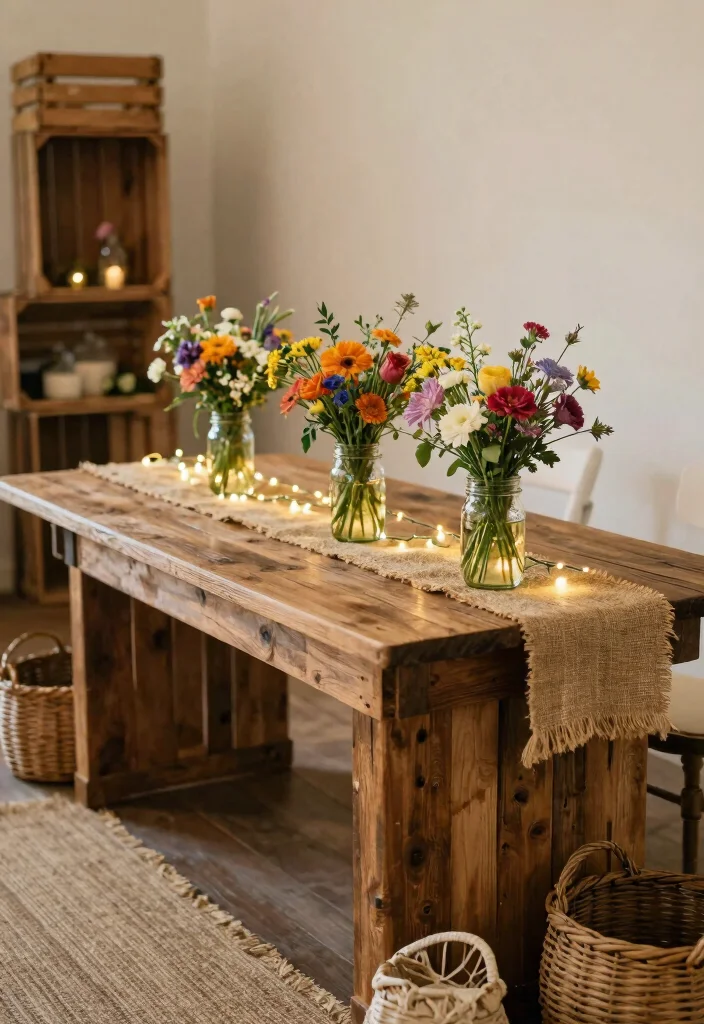 19 Wedding Entry Table Ideas That Make A Statement - 4. Rustic Charm 1