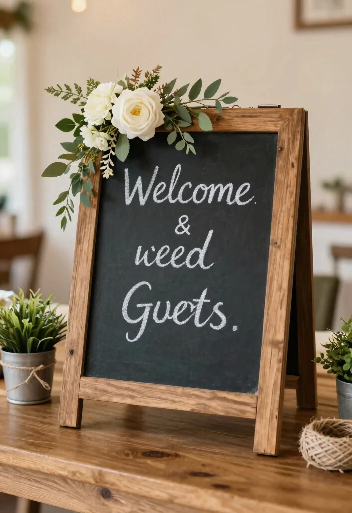 19 Wedding Entry Table Ideas That Make A Statement - 5. Sustainable Signage 1
