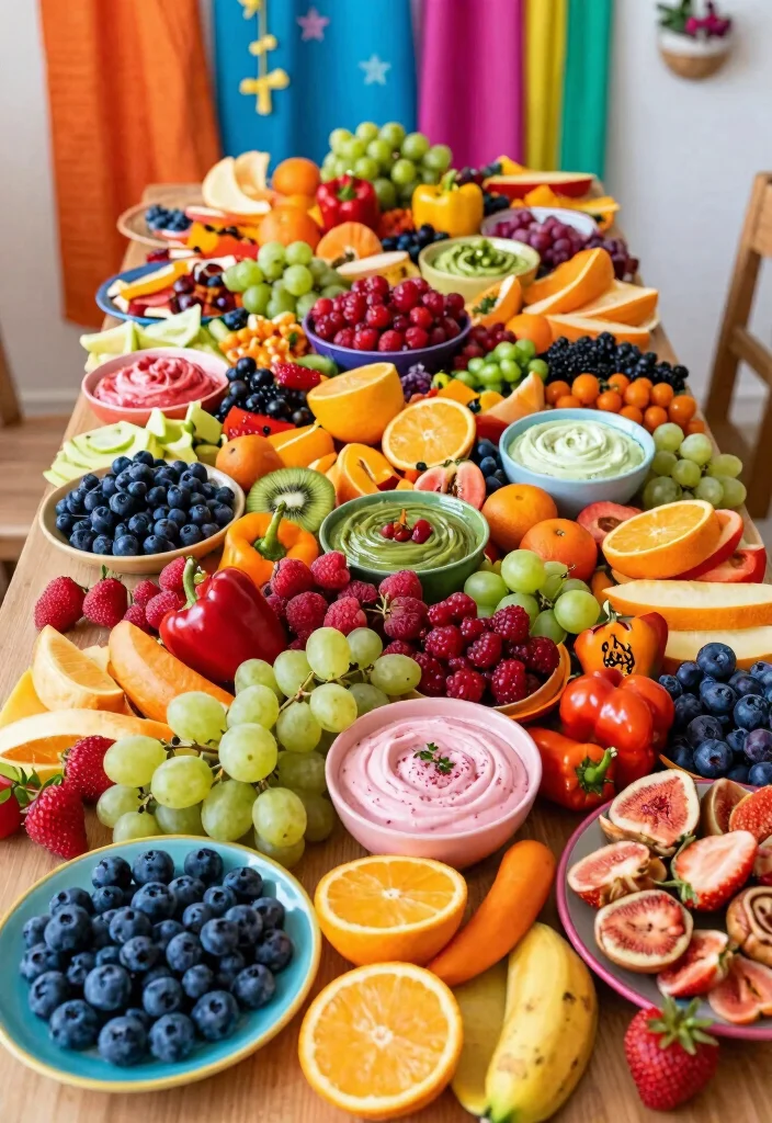 19 Wedding Grazing Table Ideas That Look Stunning - 12. Color Pop: Bold and Bright Presentation 1