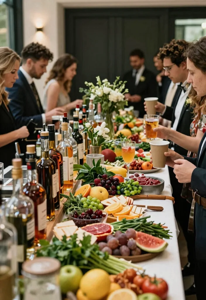 19 Wedding Grazing Table Ideas That Look Stunning - 17. Sophisticated Sips: Craft Cocktail Bar 1