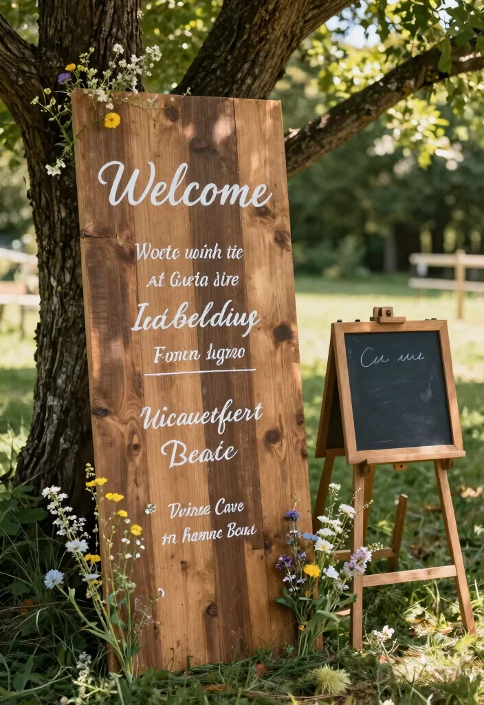 19 Wedding Welcome Board Ideas That Greet Guests Beautifully - 1. Rustic Chic Wooden Board 1