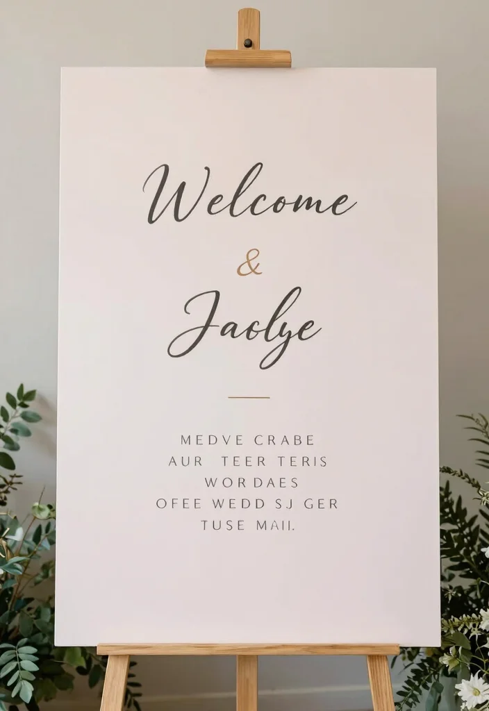 19 Wedding Welcome Board Ideas That Greet Guests Beautifully - 14. Minimalist Welcome Board 1