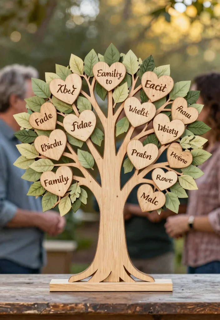 19 Wedding Welcome Board Ideas That Greet Guests Beautifully - 17. Personalized Family Tree Sign 1