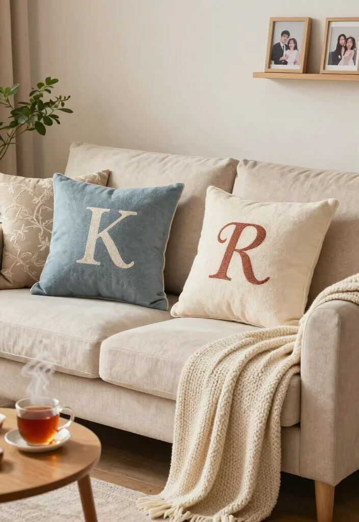 10 Simple Wedding Gifts You Can Personalize Same-Day - 2. Monogrammed Throw Pillows 1