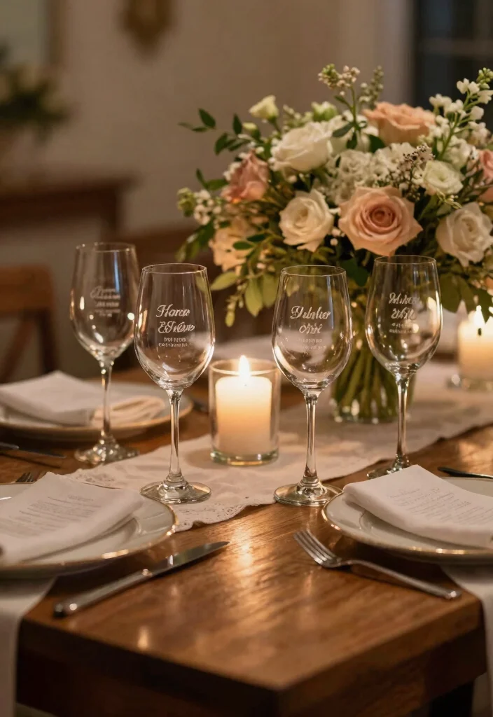 10 Simple Wedding Gifts You Can Personalize Same-Day - 4. Custom Engraved Glassware 1