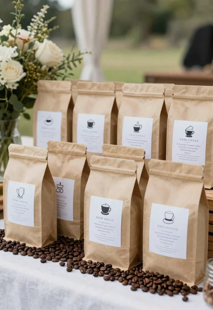 12 Cool Wedding Favors That Guests Actually Want to Take Home - 12. Fair Trade Coffee: A Brewed Bond 1