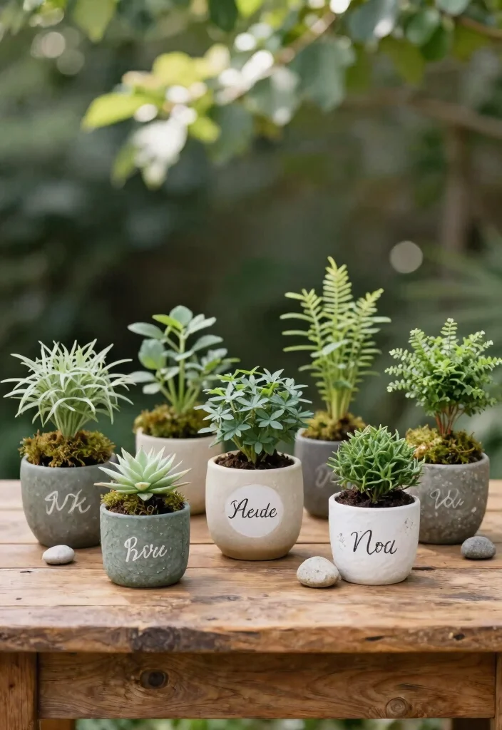 12 Cool Wedding Favors That Guests Actually Want to Take Home - 3. Mini Potted Plants: A Growing Reminder 1