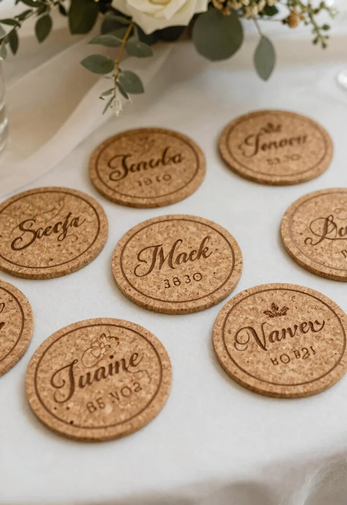 12 Cool Wedding Favors That Guests Actually Want to Take Home - 6. Personalized Coasters: Practical Keepsakes 1