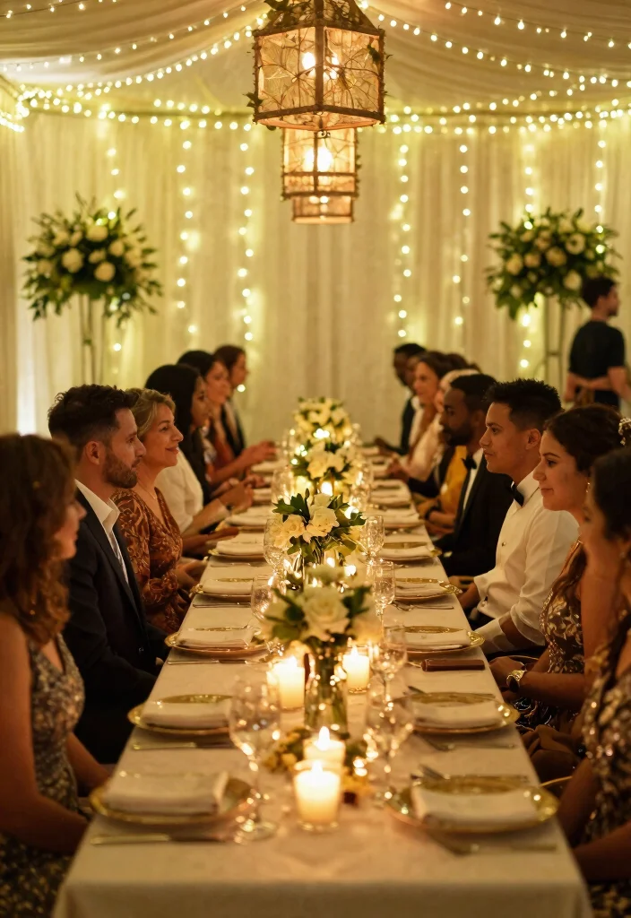 12 Key Wedding Table Decor That Photographs All Night Long - 12. Soft Lighting Accents 1