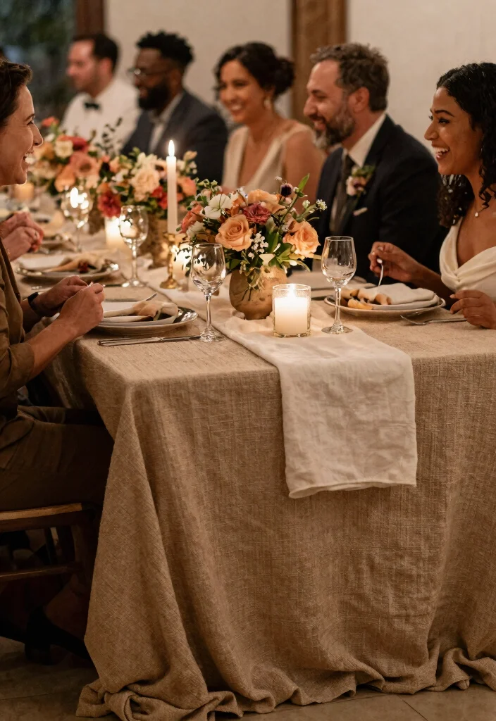12 Key Wedding Table Decor That Photographs All Night Long - 6. Textured Linens 1
