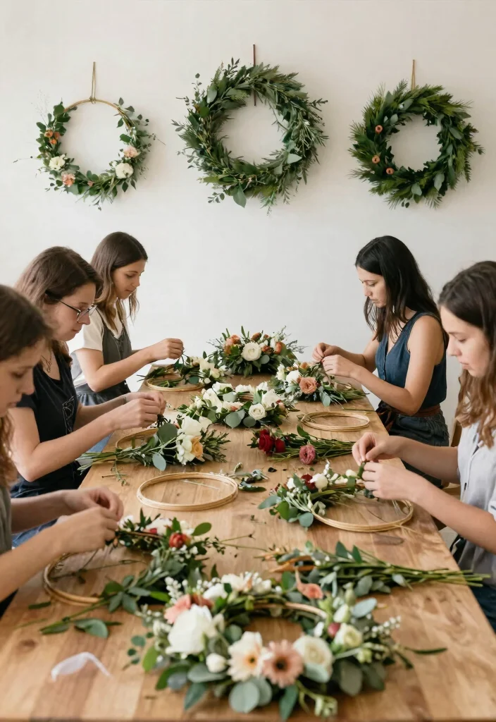 12 Luxury Wedding Flowers Without a Florist That Look Pro-Made - 11. Simple Floral Wreaths 1