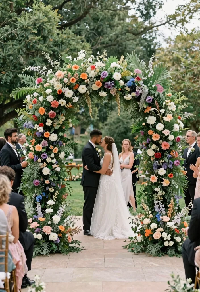 12 Luxury Wedding Flowers Without a Florist That Look Pro-Made - 3. Statement Floral Arches 1