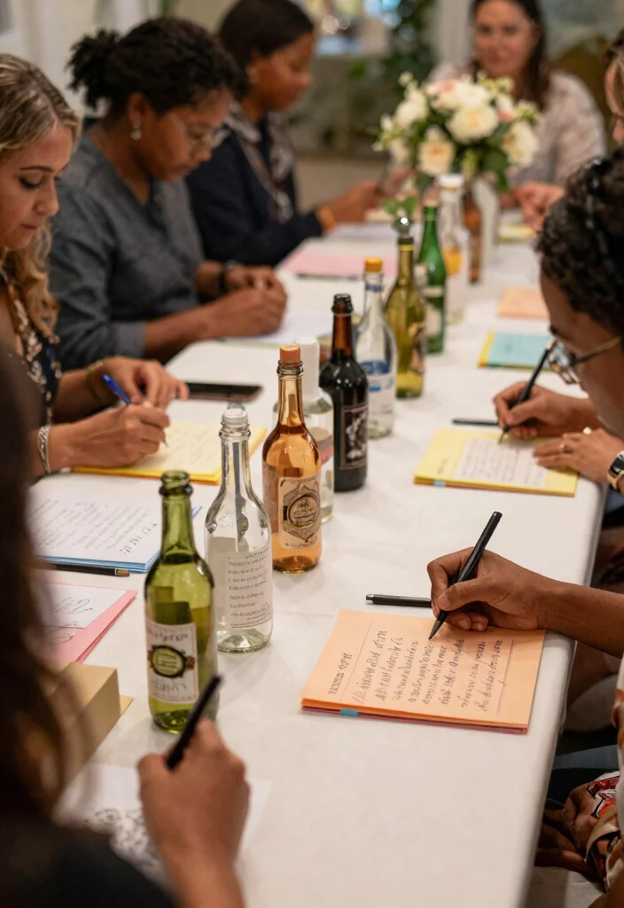 12 Wedding Guest Book Table Ideas That Get Every Guest to Sign - 6. Message-in-a-Bottle Guest Book 1