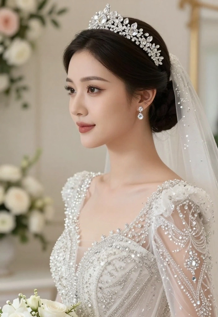 12 Wedding Jewelry Earrings That Don't Clash With Your Dress - 8. Crystal Cluster Studs 1