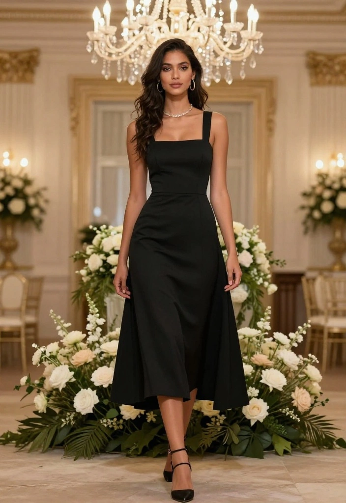 14 Black Tie Wedding Guest Outfit Ideas That Don't Require Tailoring - 1. The Classic Little Black Dress 1