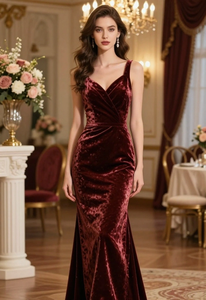 14 Black Tie Wedding Guest Outfit Ideas That Don't Require Tailoring - 6. Luxe Velvet Dress 1
