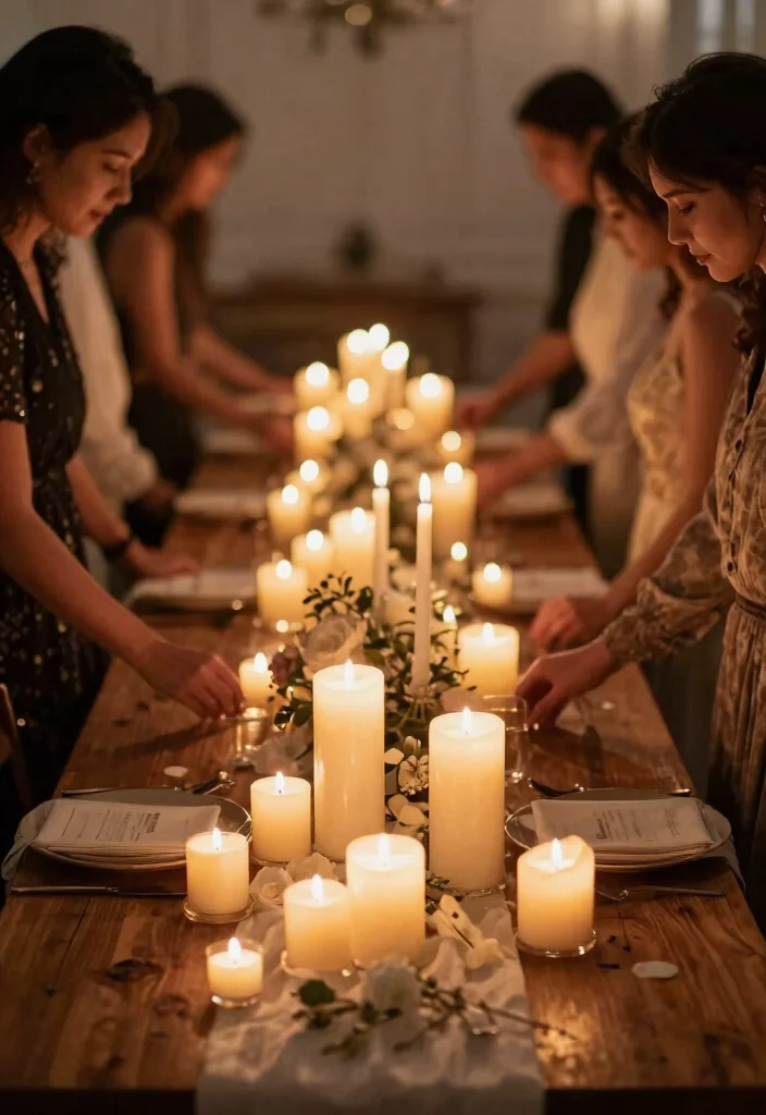 14 DIY Wedding Table Decorations That Don't Look Homemade - 5. Candlelit Elegance 1