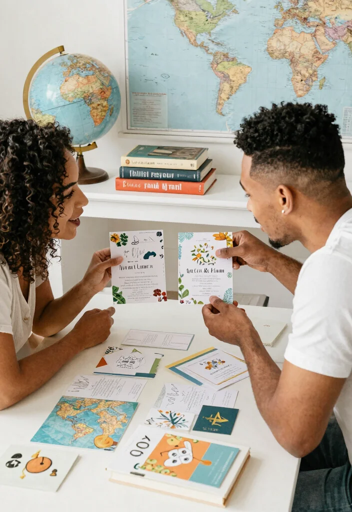 14 Ideas for Wedding Invitations With Matching Suite Elements - 12. Travel-Themed Invitations 1