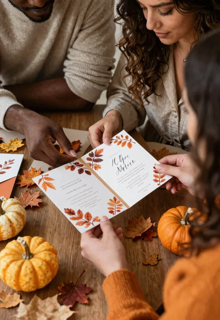 14 Ideas for Wedding Invitations With Matching Suite Elements - 13. Seasonal-Themed Invitations 1