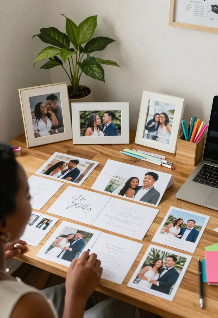 14 Ideas for Wedding Invitations With Matching Suite Elements - 6. Personalized Photo Invitations 1