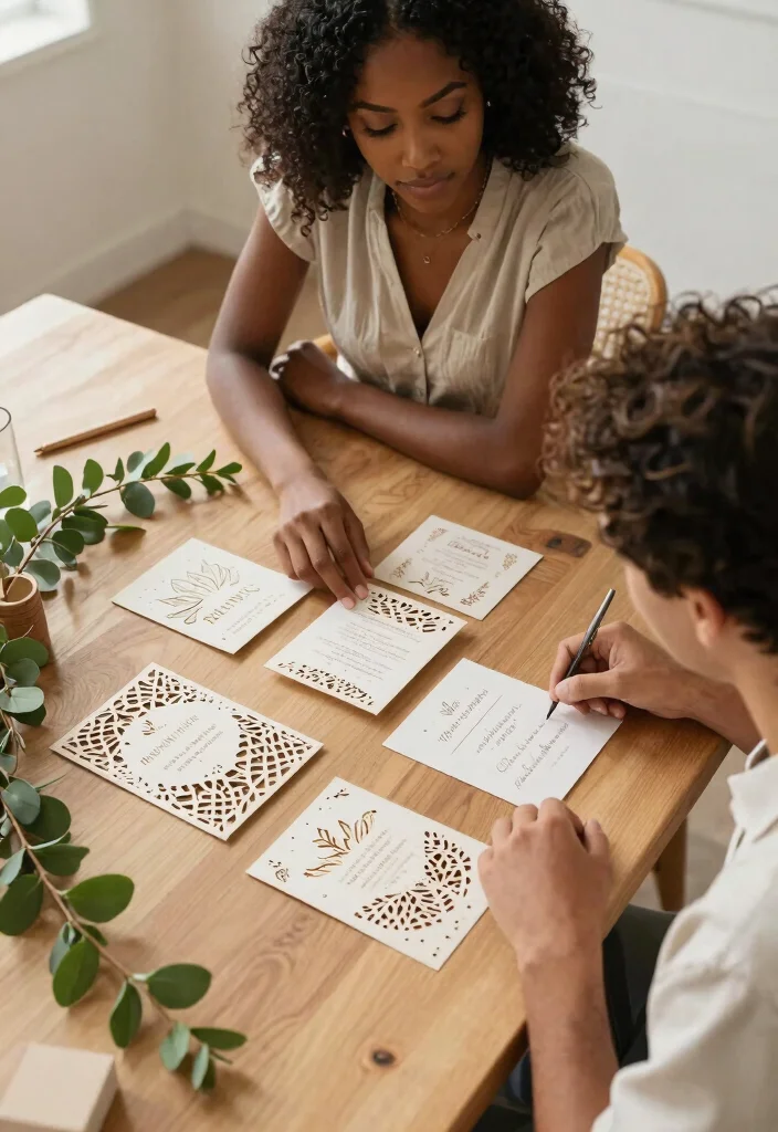 14 Ideas for Wedding Invitations With Matching Suite Elements - 9. Eco-Friendly Laser Cut Invitations 1