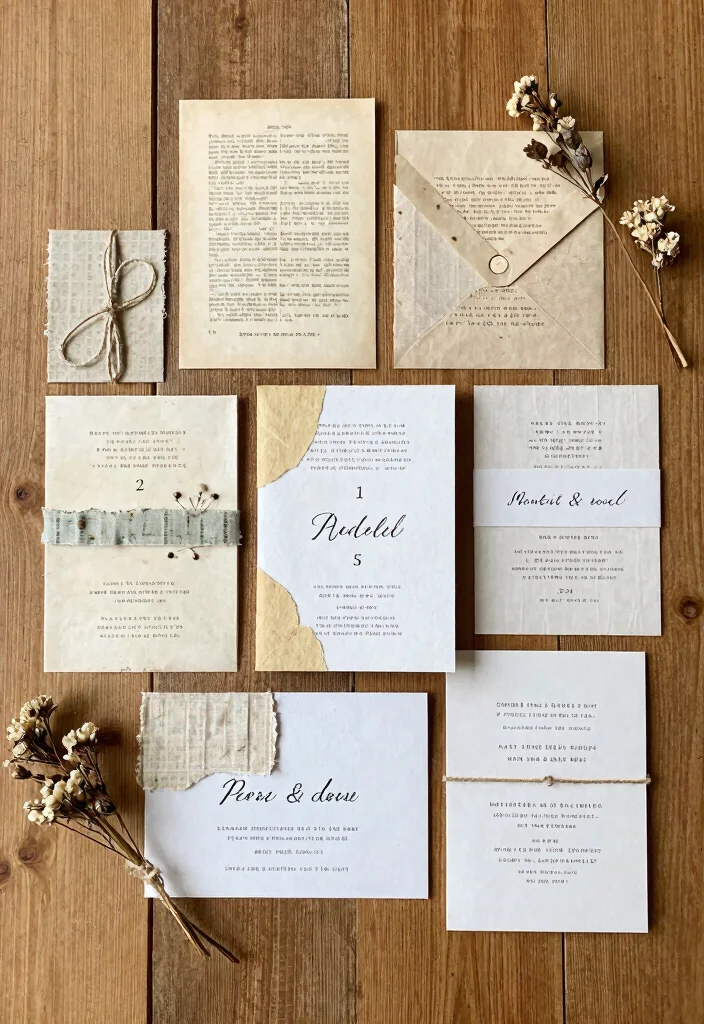 14 Original Wedding Invitations That Don't Look Pinterest-Copied - 10. Upcycled Materials Invitations 1