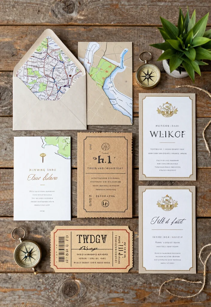 14 Original Wedding Invitations That Don't Look Pinterest-Copied - 2. Adventure Awaits Invitations 1