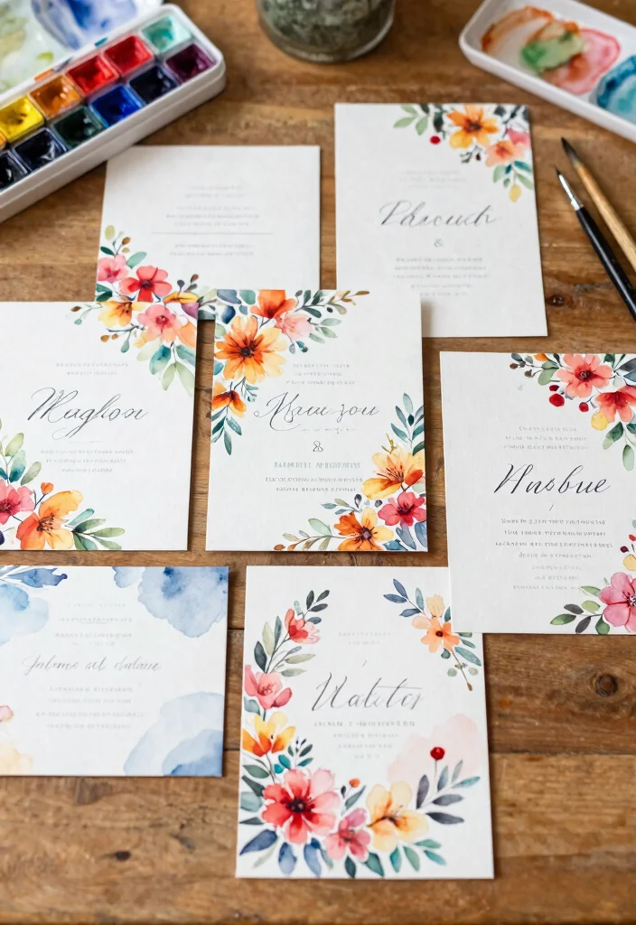 14 Original Wedding Invitations That Don't Look Pinterest-Copied - 4. Whimsical Watercolor Invitations 1