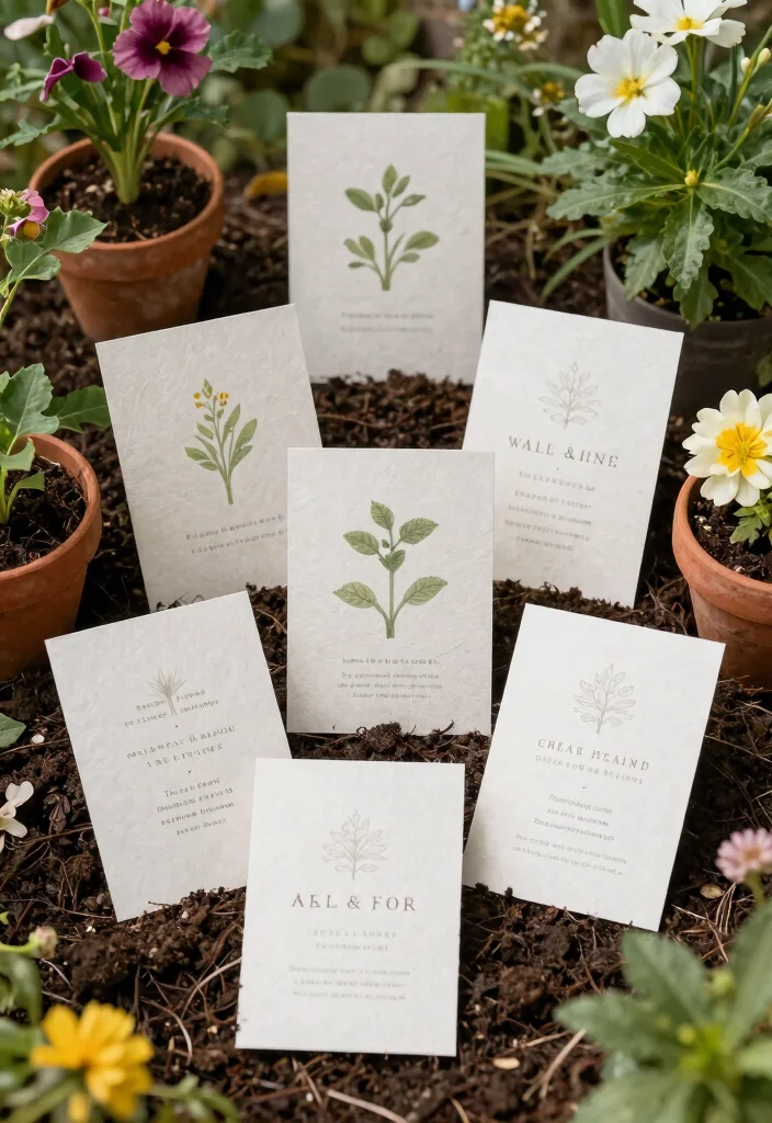 14 Original Wedding Invitations That Don't Look Pinterest-Copied - 5. Eco-Chic Seed Paper Invitations 1