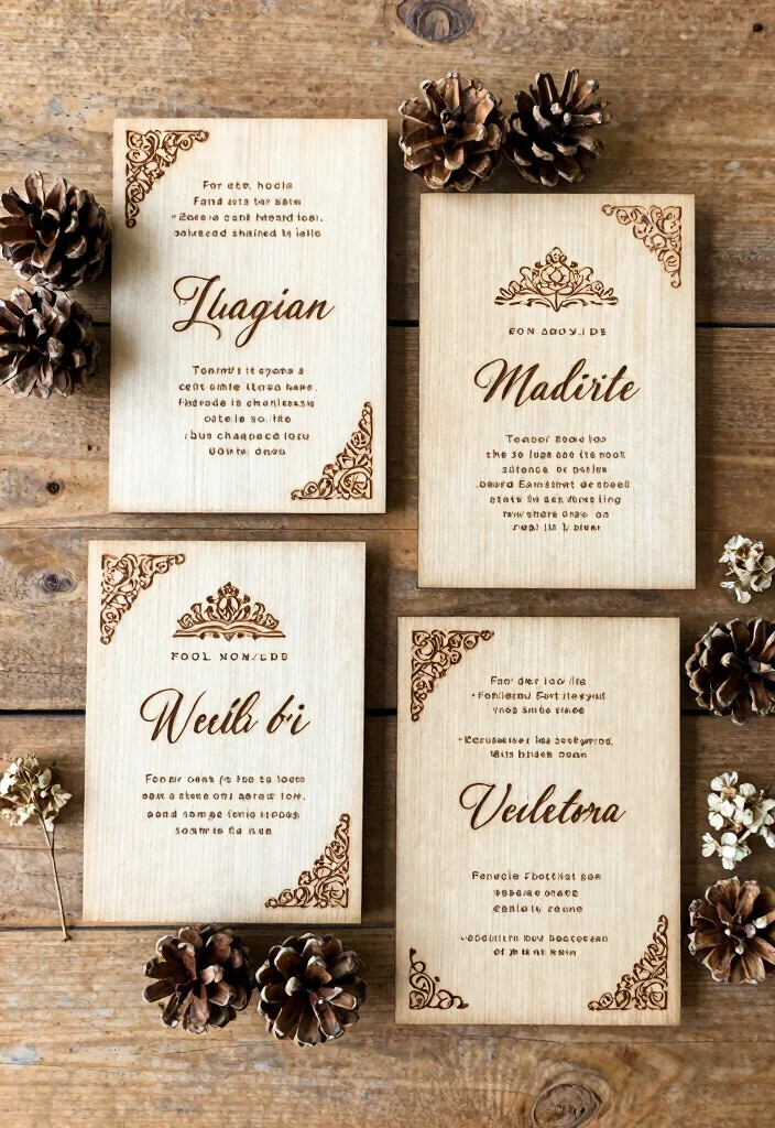 14 Original Wedding Invitations That Don't Look Pinterest-Copied - 8. Rustic Wooden Invitations 1