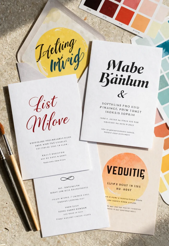 14 Original Wedding Invitations That Don't Look Pinterest-Copied - 9. Artistic Typography Invitations 1