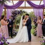14 Purple Wedding Backdrop Ideas That Hold Through the Last Dance