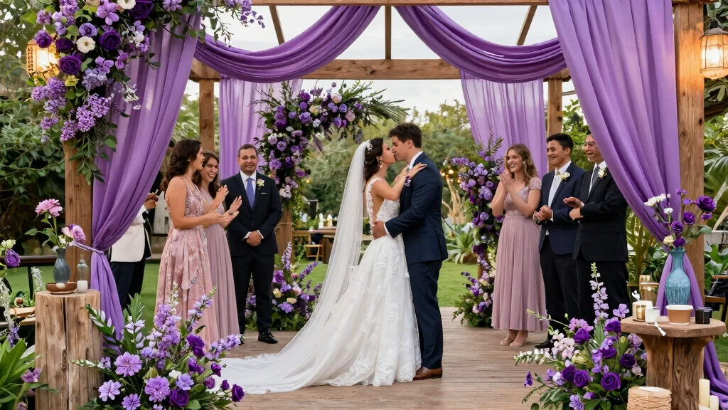 14 Purple Wedding Backdrop Ideas That Hold Through the Last Dance