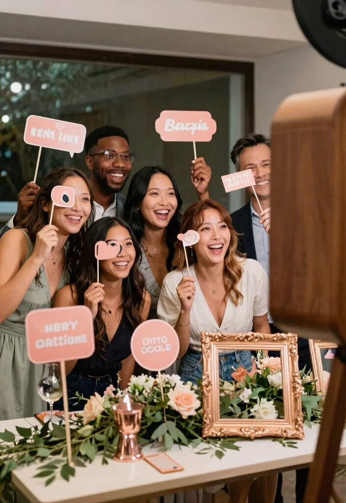 14 Rose Gold Wedding Decorations That Won't Clash With Venue - 11. Rose Gold Photo Booth Props 1