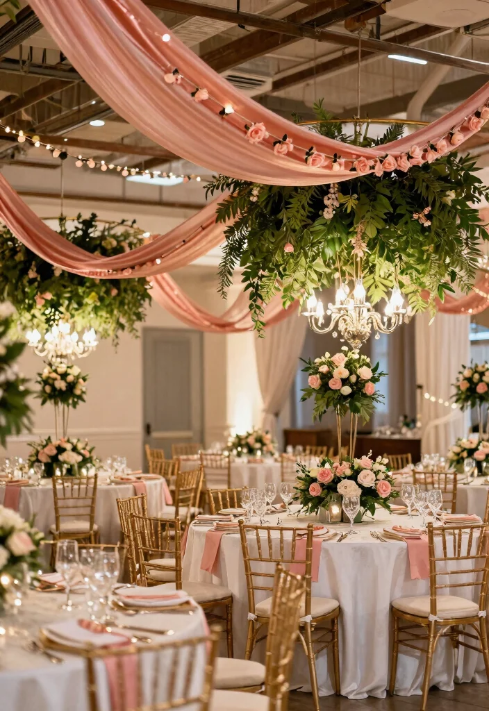 14 Rose Gold Wedding Decorations That Won't Clash With Venue - 13. Rose Gold Banners and Garland 1