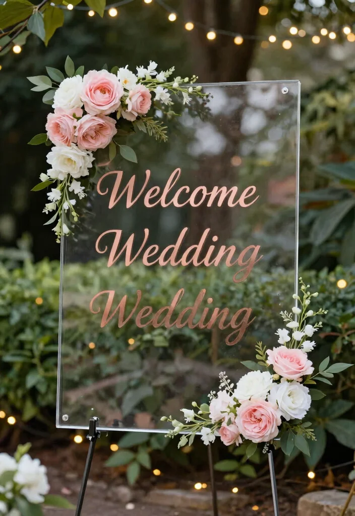14 Rose Gold Wedding Decorations That Won't Clash With Venue - 2. Rose Gold Signage 1