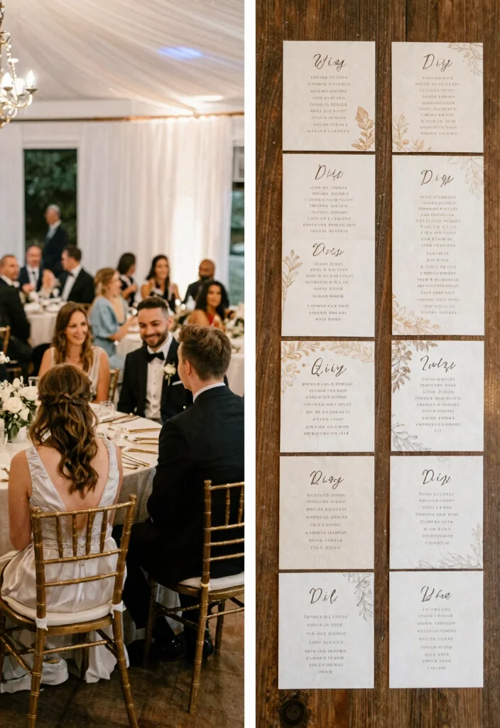14 Wedding Decorations List With Venue-Provided vs DIY Split - 13. Seating Arrangements: A Warm Welcome 1