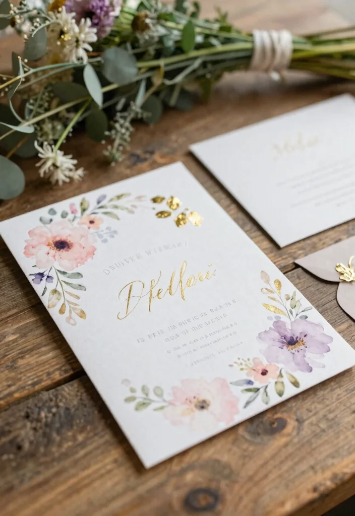 15 Affordable Wedding Invitations That Look Expensive - 1. Floral Watercolor Elegance 1