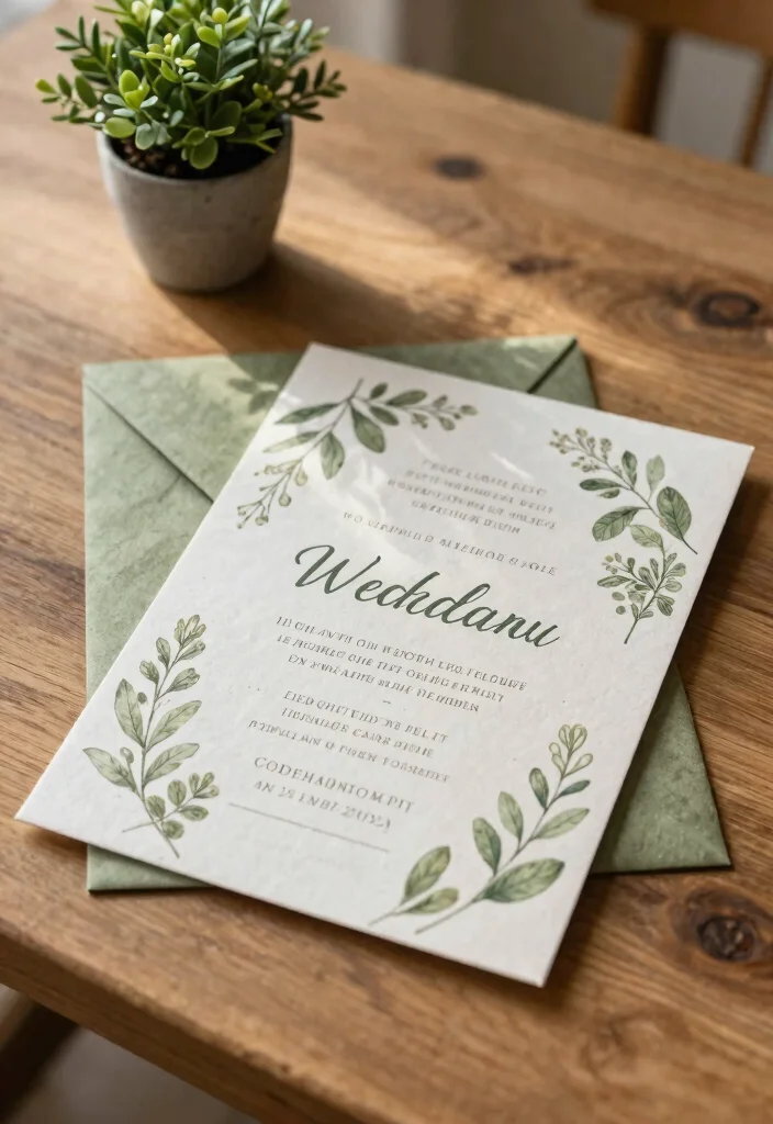 15 Affordable Wedding Invitations That Look Expensive - 5. Eco-Friendly Prints 1