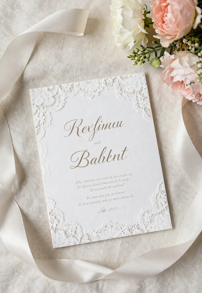 15 Affordable Wedding Invitations That Look Expensive - 9. Elegant Lace Overlays 1