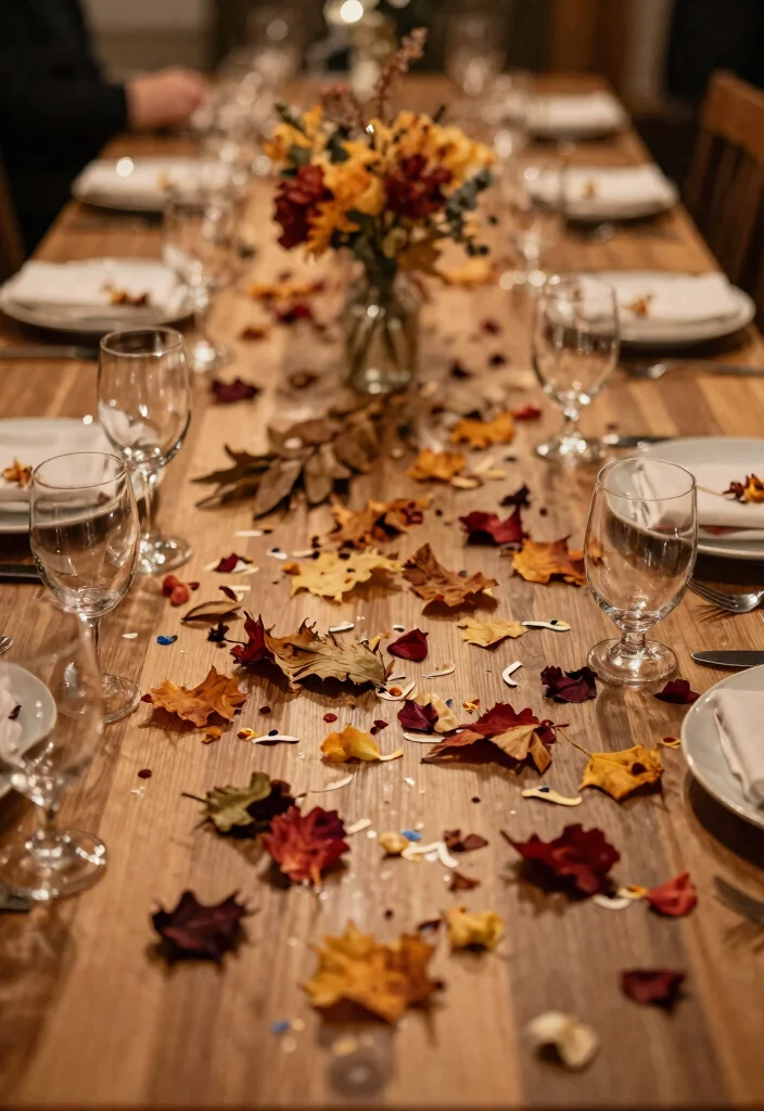 15 Autumn Wedding Table Decorations Without Messy Dried Leaves - 15. Eco-Conscious Confetti 1