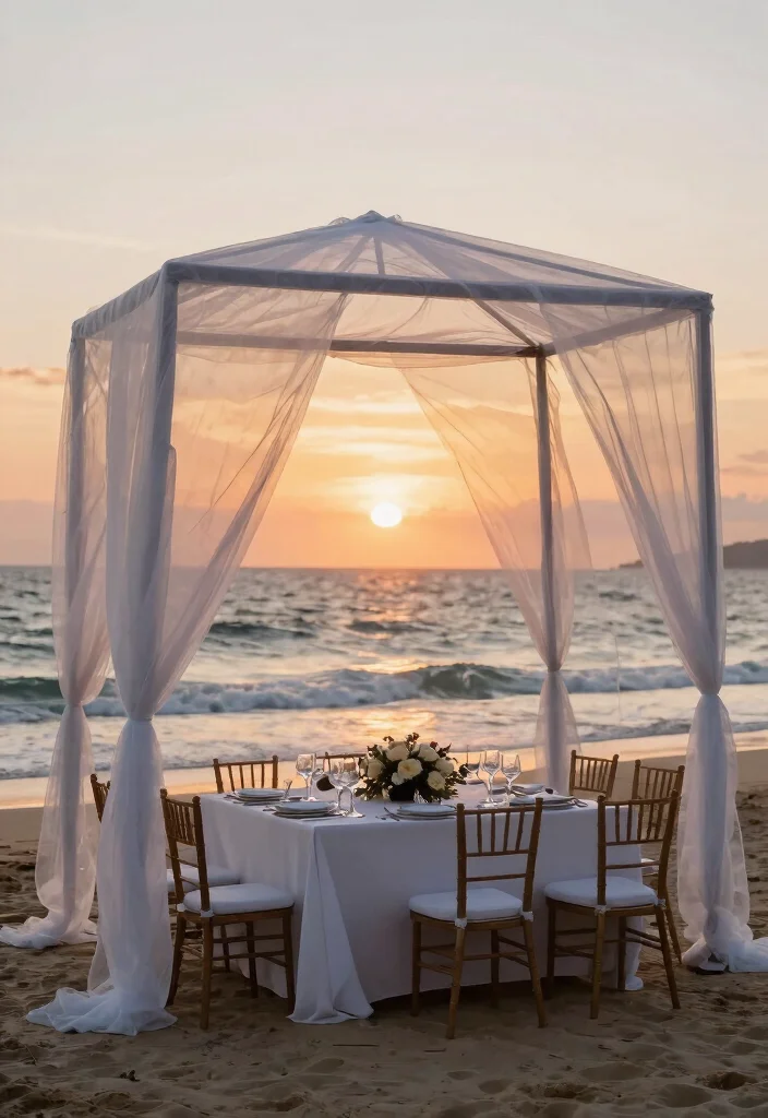 15 Beach Wedding Table Settings That Stay Put in the Wind - 14. Windbreaks and Screens 1