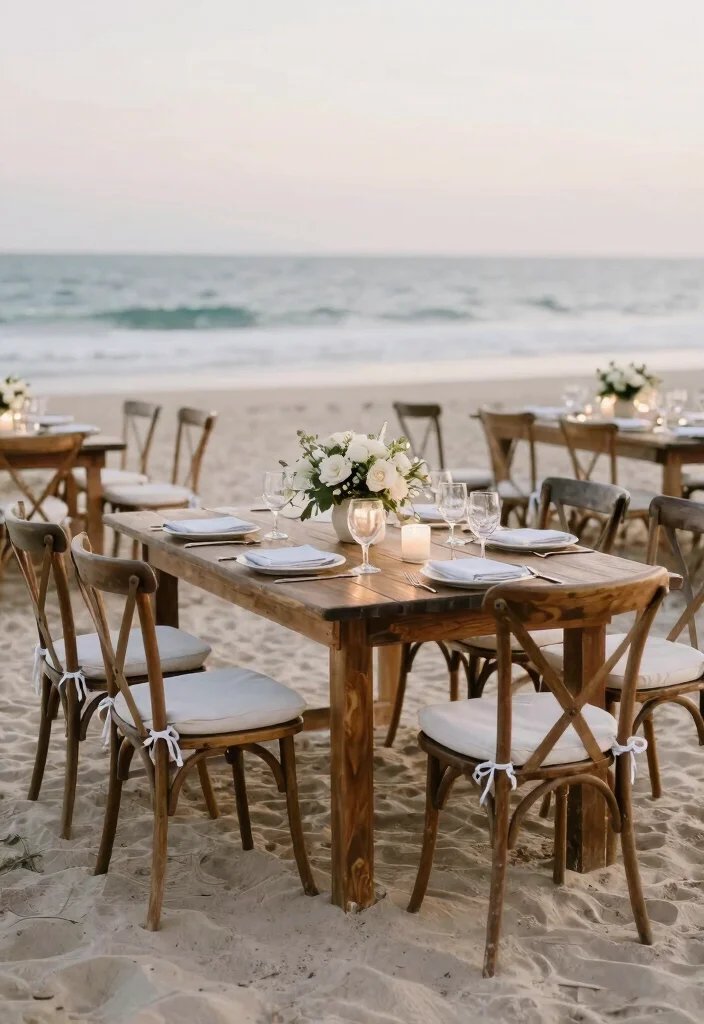 15 Beach Wedding Table Settings That Stay Put in the Wind - 9. Thoughtful Seating Arrangements 1