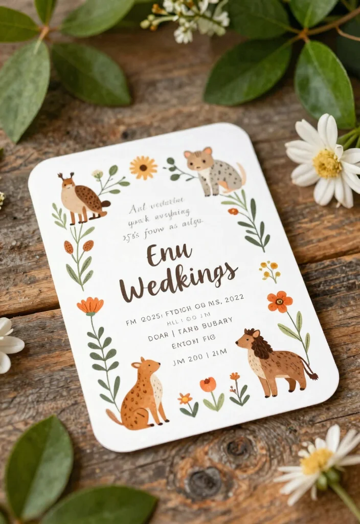 15 Earthy Wedding Invitations That Don't Look Too Casual - 12. Whimsical Elements 1